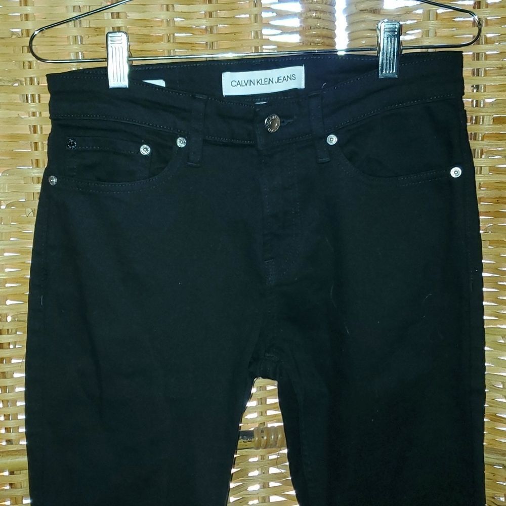 Calvin Klein Skinny Moulant Jeans Black 29 x 32
